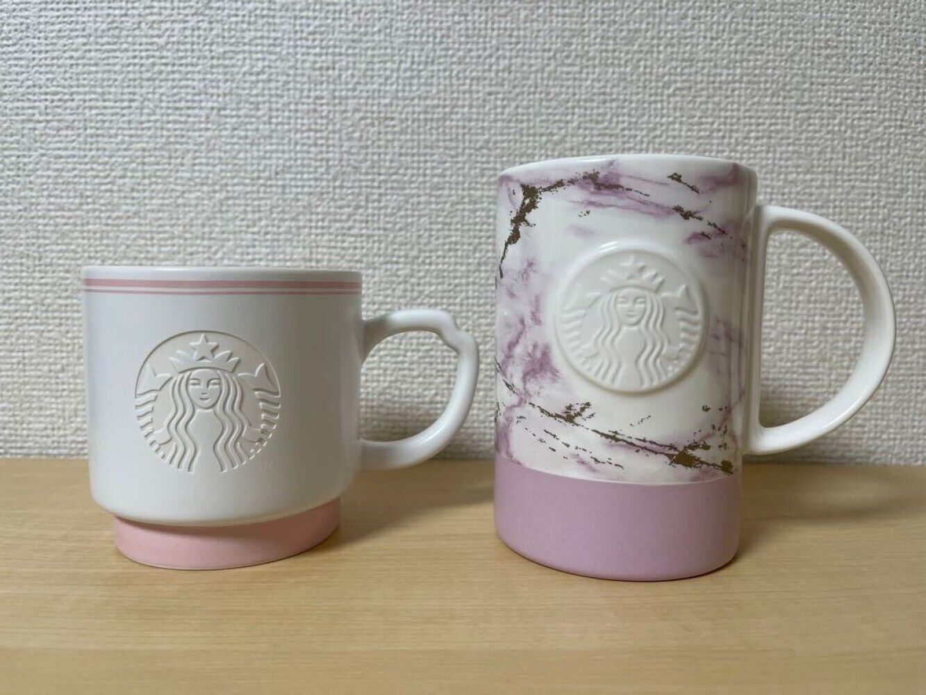 No Box Starbucks Mug Cup Set SAKURA 2023 Limited Unused Very Nice  296/355ml