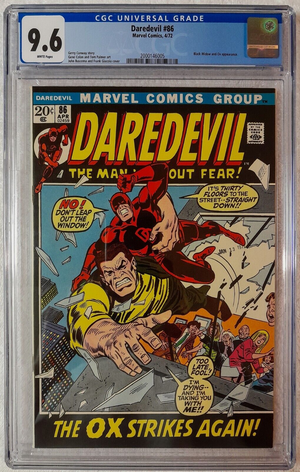Daredevil #86 (1972) CGC 9.6 White pages