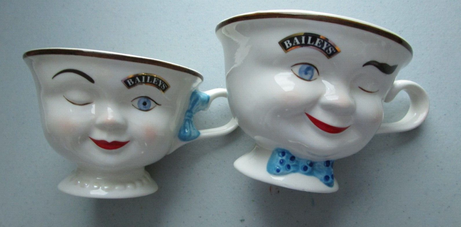 Baileys 2 Pc Coffee Set His and Hers Two Cups Yum Yum 1996 Ltd Edition