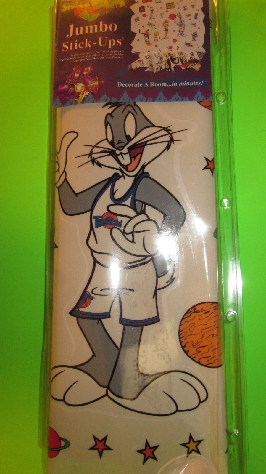 Vintage 1996 Looney Tunes Space Jam Jumbo Stick Ups Window Decorations