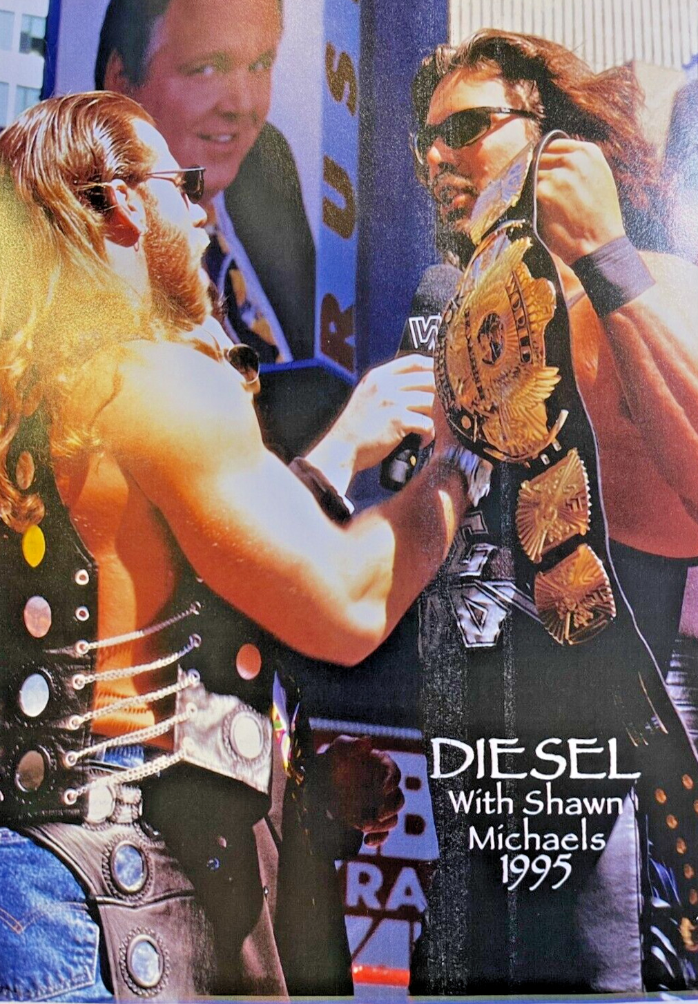 Magazine Illustration Pro Wrestler Diesel With Shawn Michaels