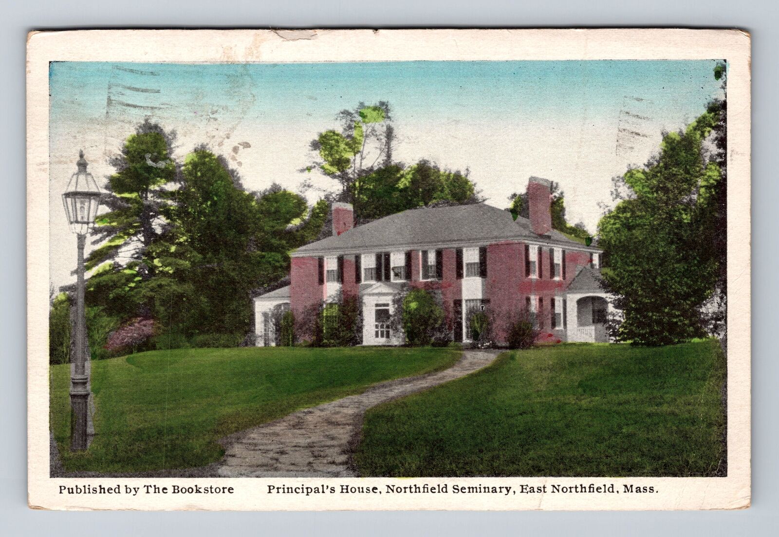 East Northfield MA-Massachusetts, Northfield Seminary, Vintage c1942 Postcard