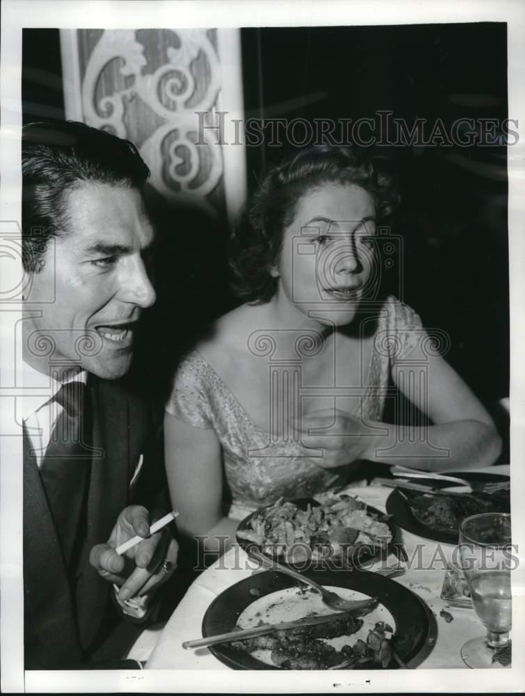 1954 Press Photo Sarah Churchill and Tony Beauchamps at Ciro\'s in Hollywood.