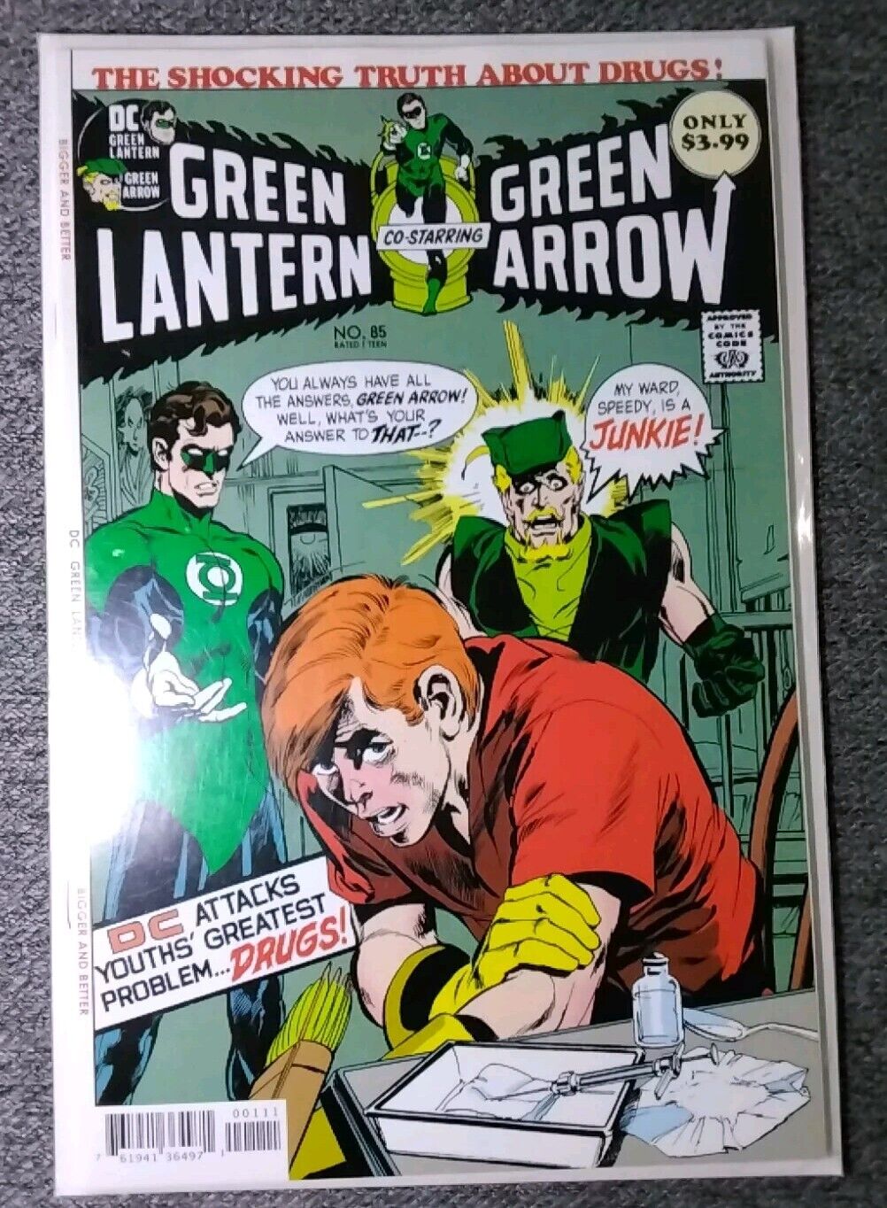 DC Green Lantern + Green Arrow # 85 In Protective Sleeve Truth about Drugs