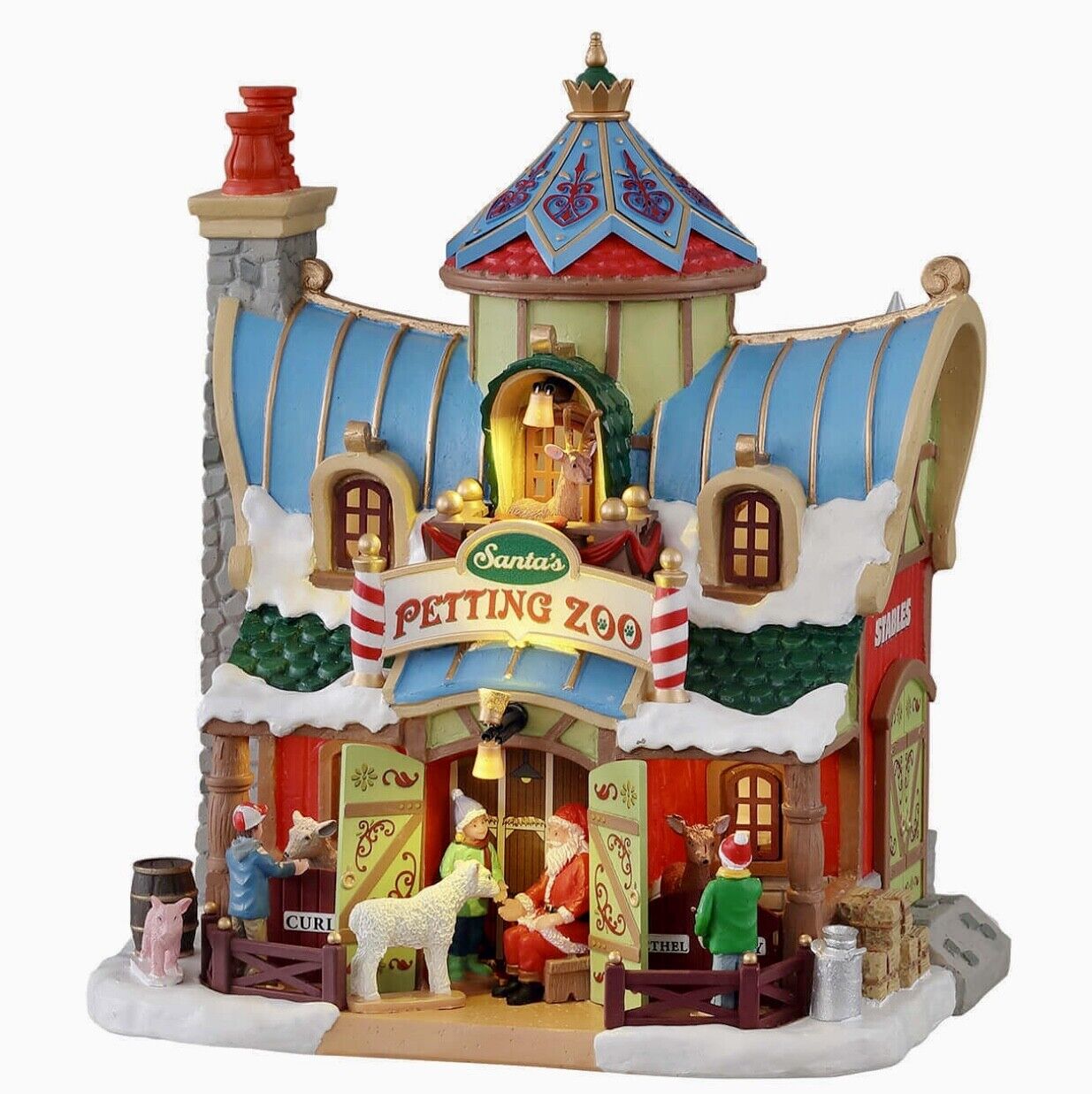 Lemax 2021 Santa’s Petting Zoo #15792 Lighted Building
