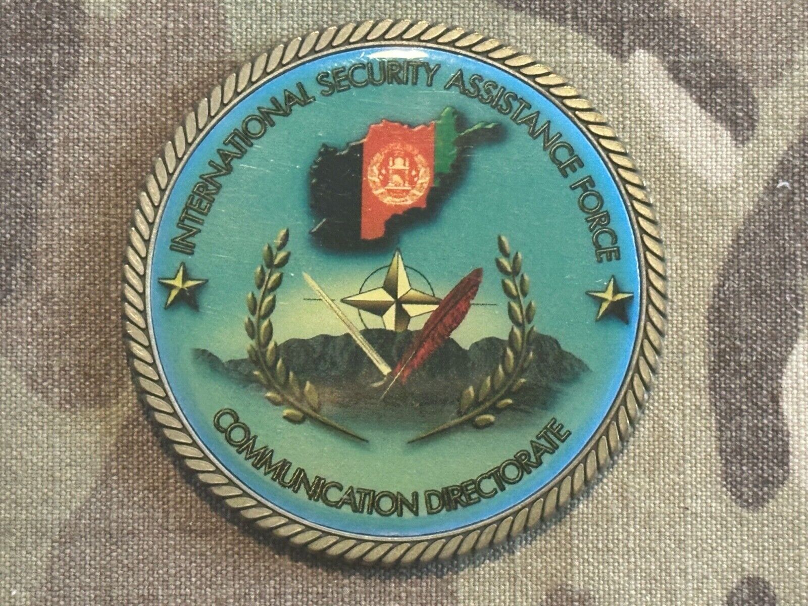 ISAF Communications Directorate Deputy Chief of Staff Challenge Coin OEF NATO