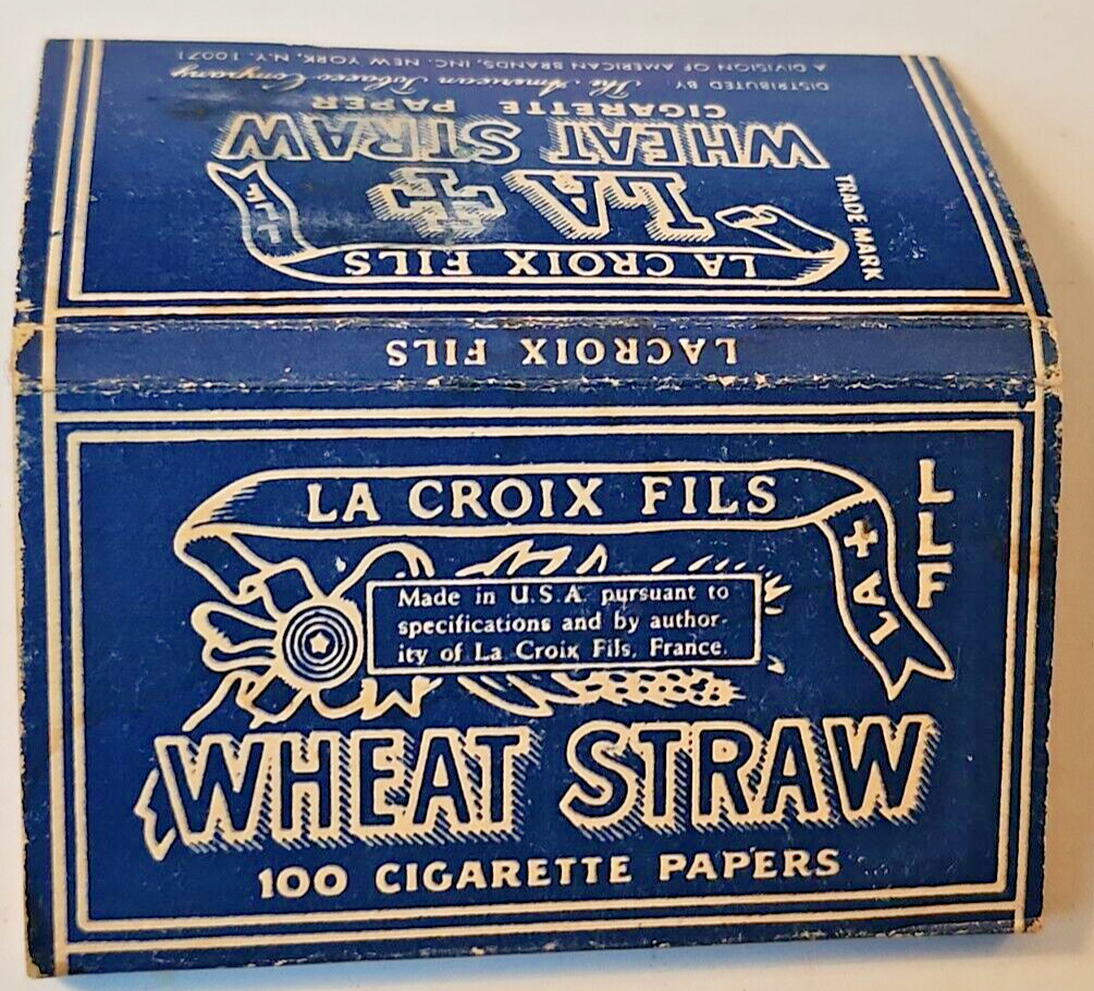 Vintage La Croix Fils Wheat Straw Tobacco Cigarette Rolling Papers No 60 Zig Zag