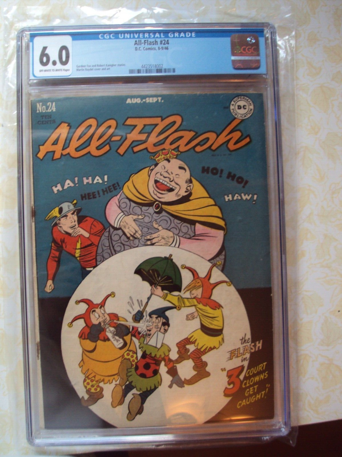 ALL-FLASH #24, 1946 DC COMICS, CGC 6.0 Off White to White Pages (Rare grade)