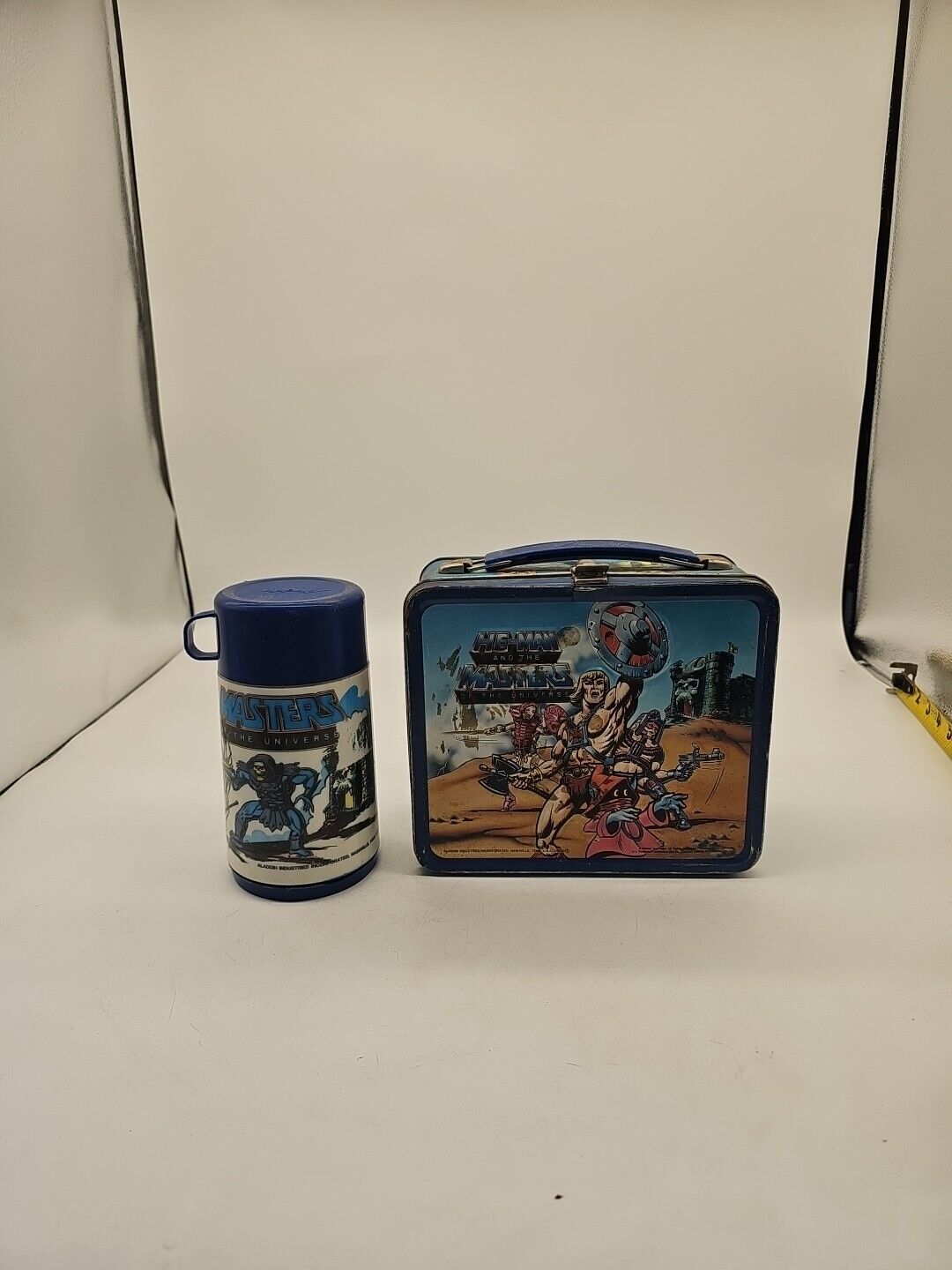 Vintage 1984 HE-Man MASTERS of the UNIVERSE Metal Lunchbox & Thermos Lunch Box