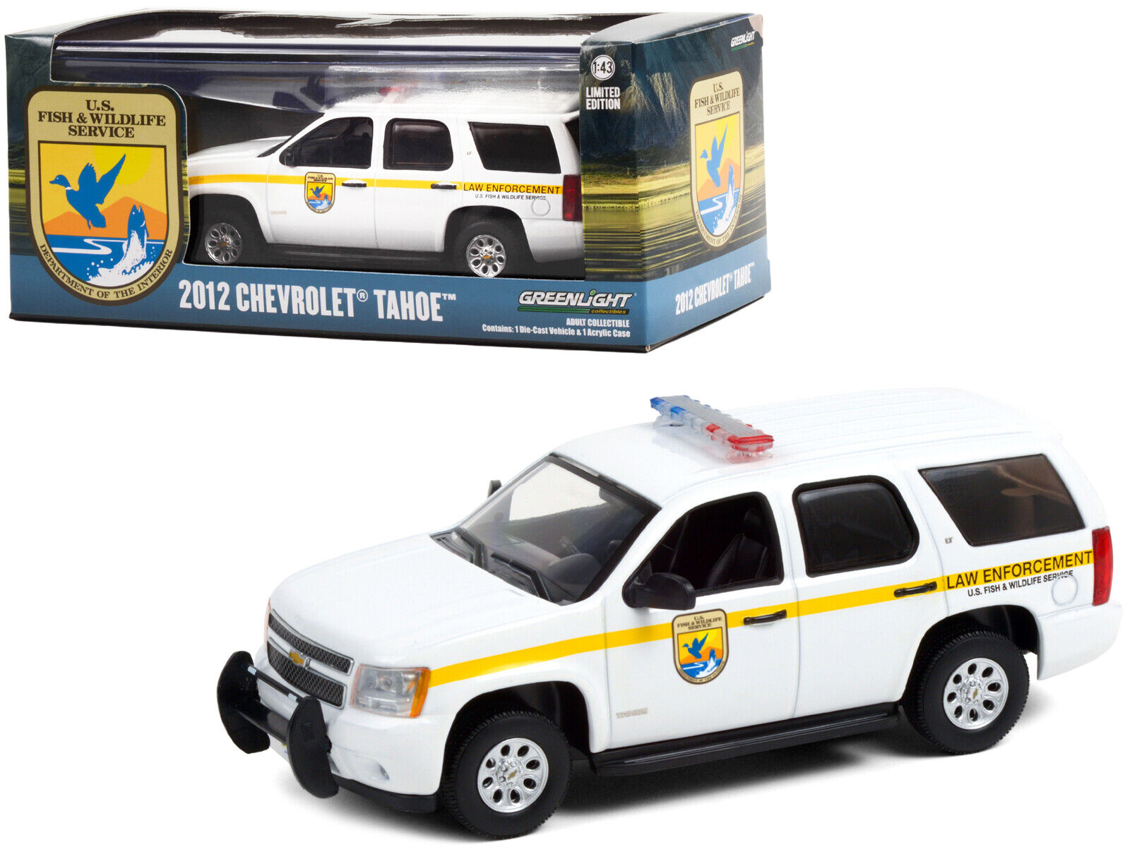 2012 Chevrolet Tahoe White with Yellow Stripes \