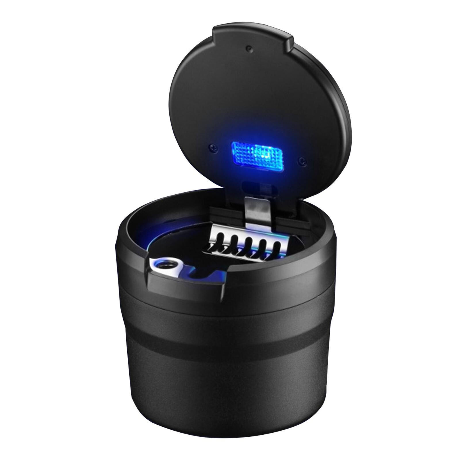 Portable Car Ashtray Cigarette Cylinder Smokeless Cup Holder LED Light with Lid