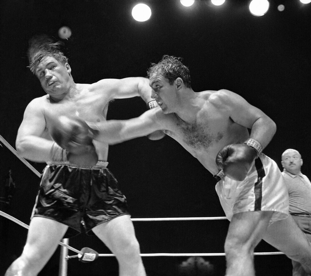 ROCKY MARCIANO vs Don Cockell BOXING Picture Poster Photo 4x6