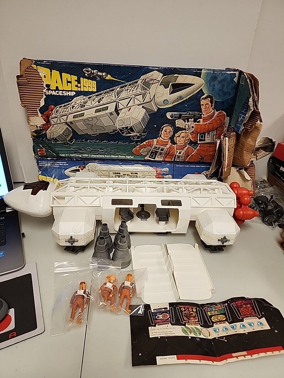 Vintage 1976 Mattel Space 1999 Eagle 1 Spaceship W/ Original Box