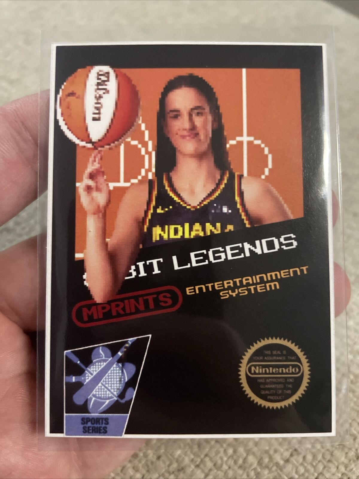 Caitlin Clark 8-Bit legends 1/1 One Of One Custom Trading Card