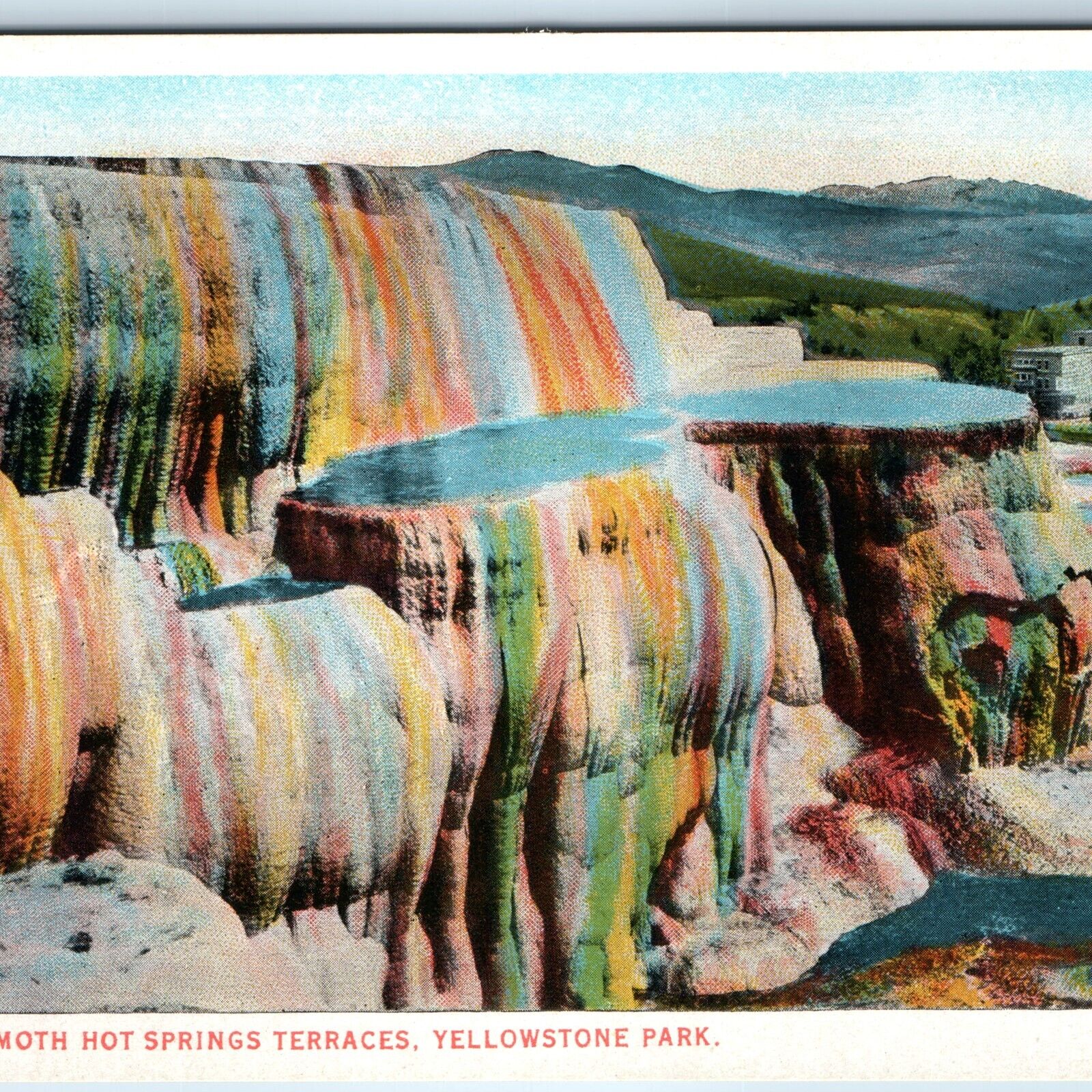 c1910s Yellowstone Park, WY Mammoth Hot Springs Terraces J.E. Haynes #11148 A226