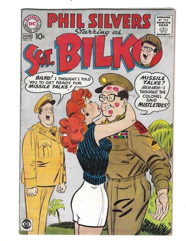 Phil Silvers Sgt. Bilko #13 DC 1959 VG+ or better TV adaptation Combine Ship