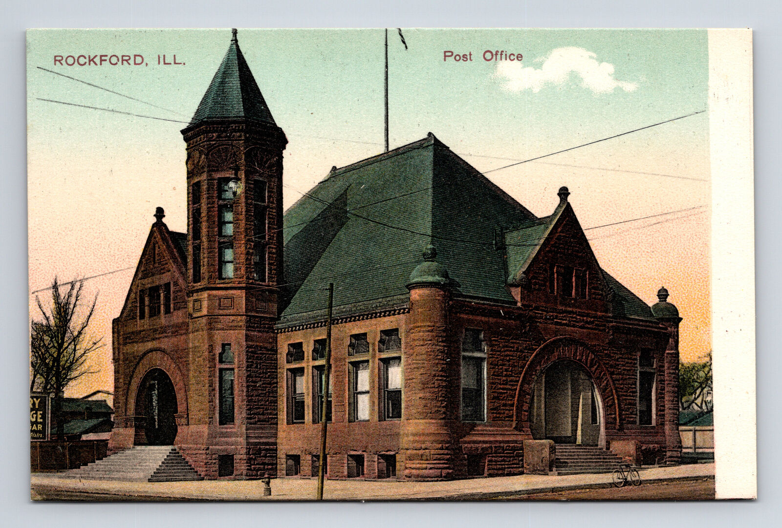 Rockford Illinois IL Post Office PCK Series Postcard