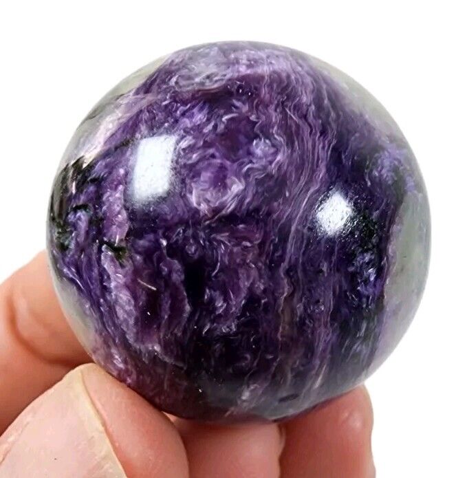 Charoite Crystal Polished Sphere Russia 35.5 grams A-Grade