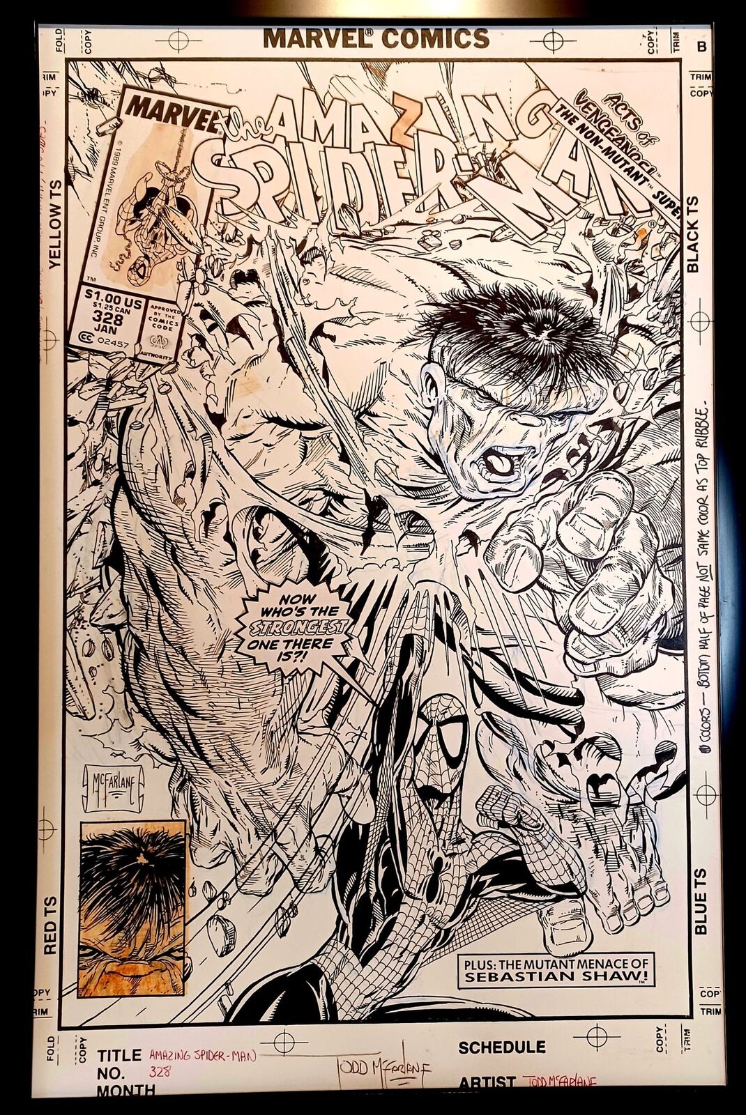 Amazing Spider-Man #328 by Todd McFarlane 11x17 FRAMED Original Art Print Comic 