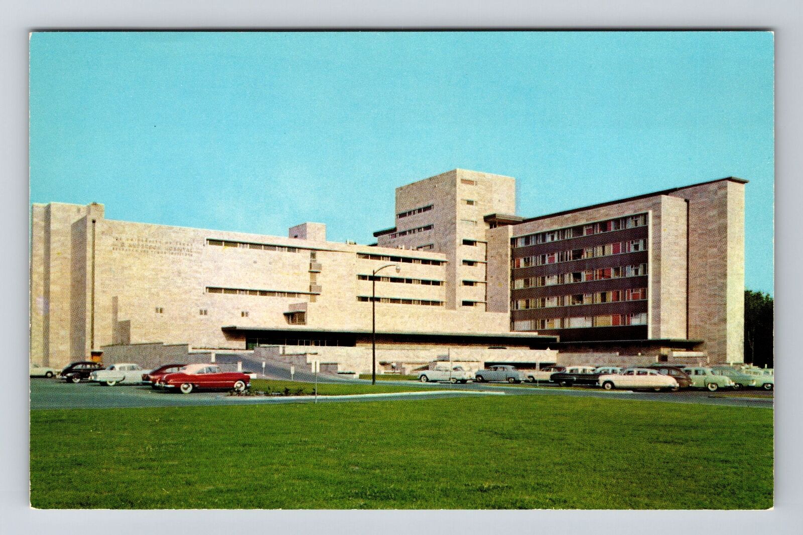 Houston TX-Texas, University, Exterior Large Building, Vintage Postcard