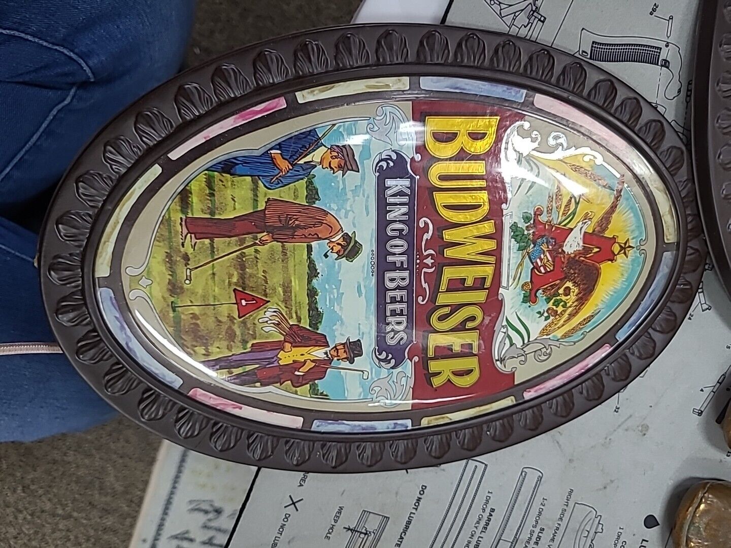Budweiser King Of Beers Vintage Oval Signage