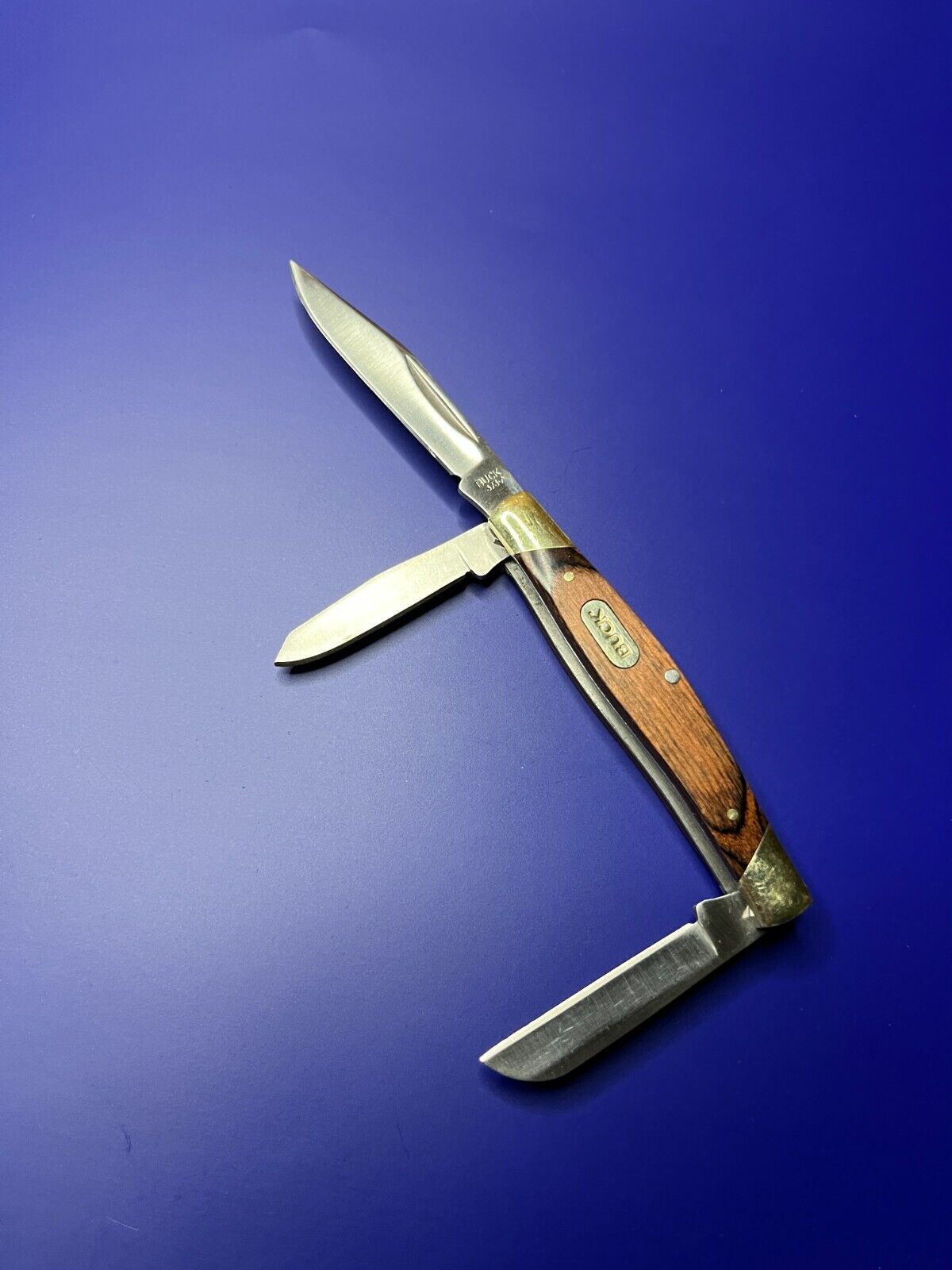 Buck 373 Trio Wood Handle Folding Pocket Knife 