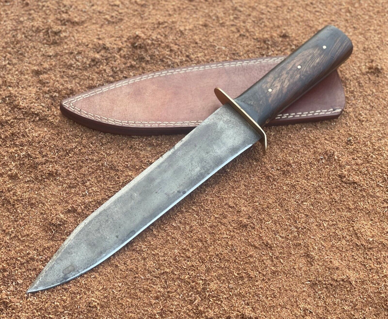 Bowie Knife Custom Made Hand Forged High Carbon Steel Confederate Bowie Knife
