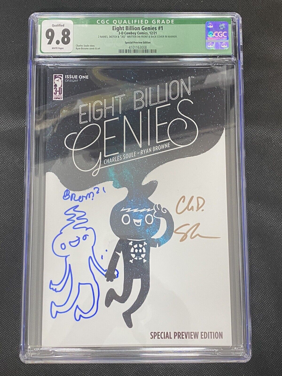 Eight Billion Genies #1 CGC 9.8 Qualified 2021 Special Preview Edition #302/500