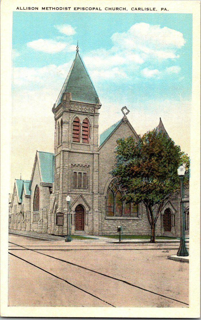 1918. CARLISLE, PA. ALLISON METHODIST EPISCOPAL CHURCH POSTCARD.