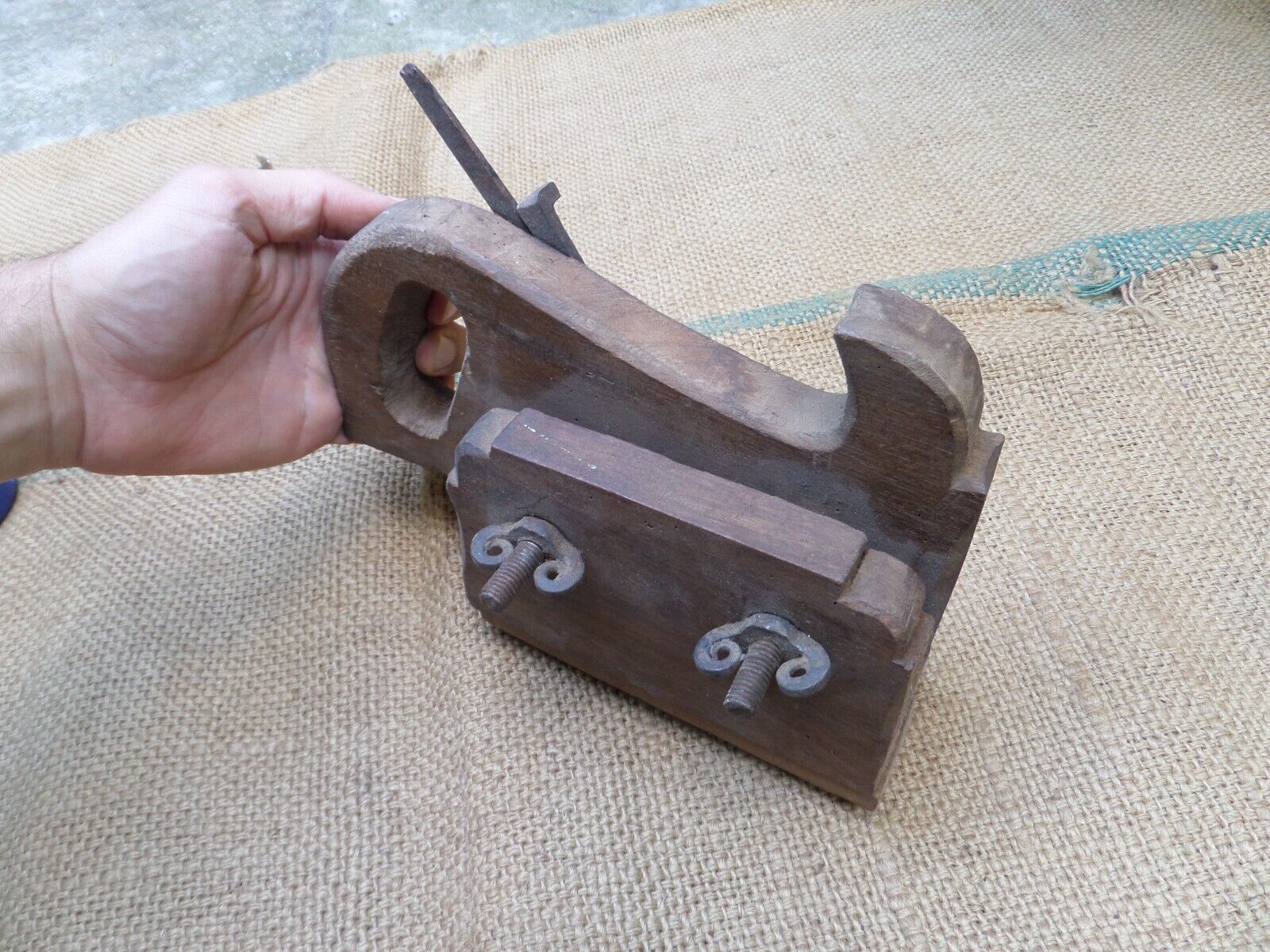 Vintage Carpenter's Scorp Box Plane Wood Shave Inshave Wheelwright Antique