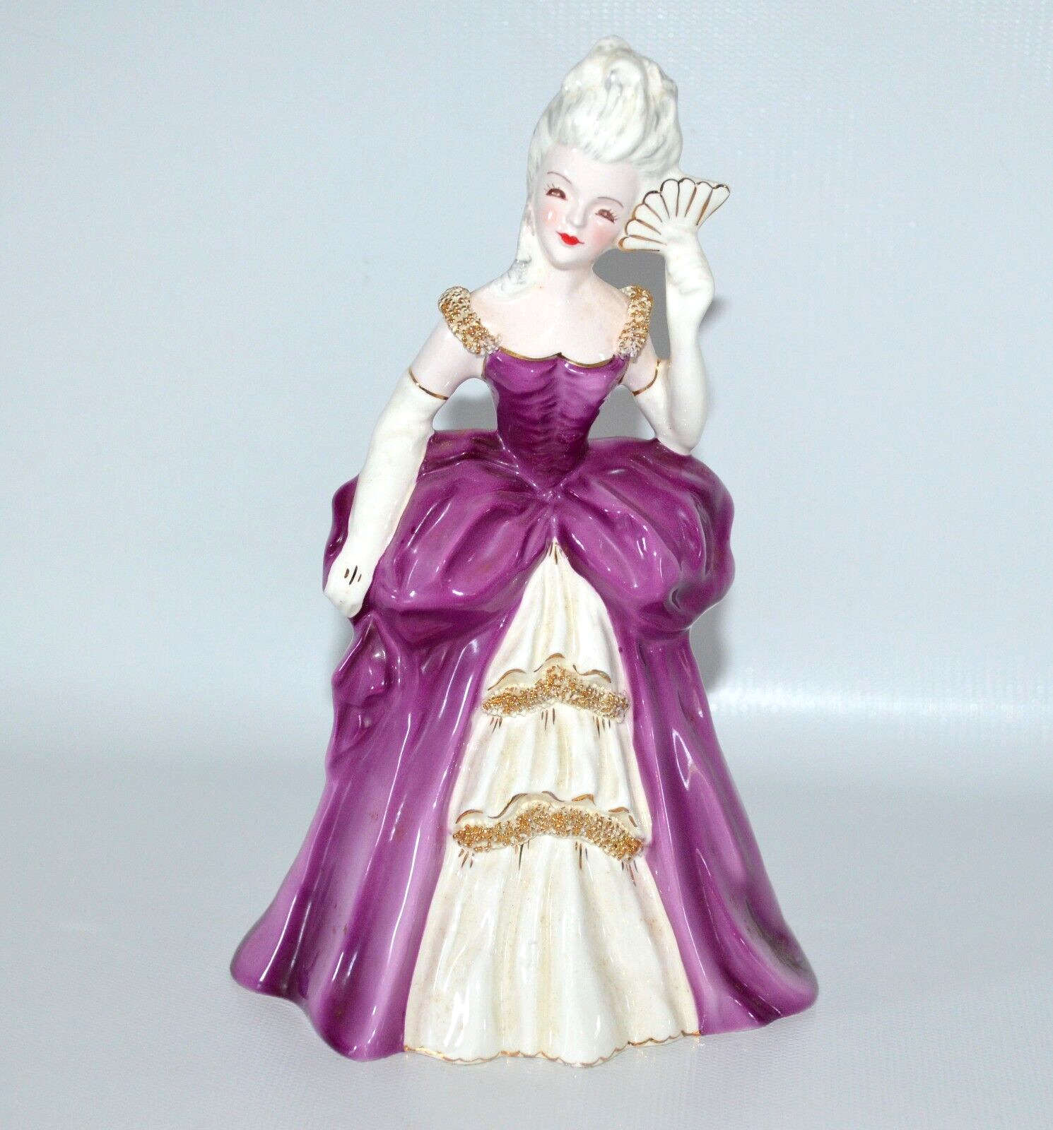Florence Ceramics Patricia Lady Figurine Purple Plum Dress Pasadena California