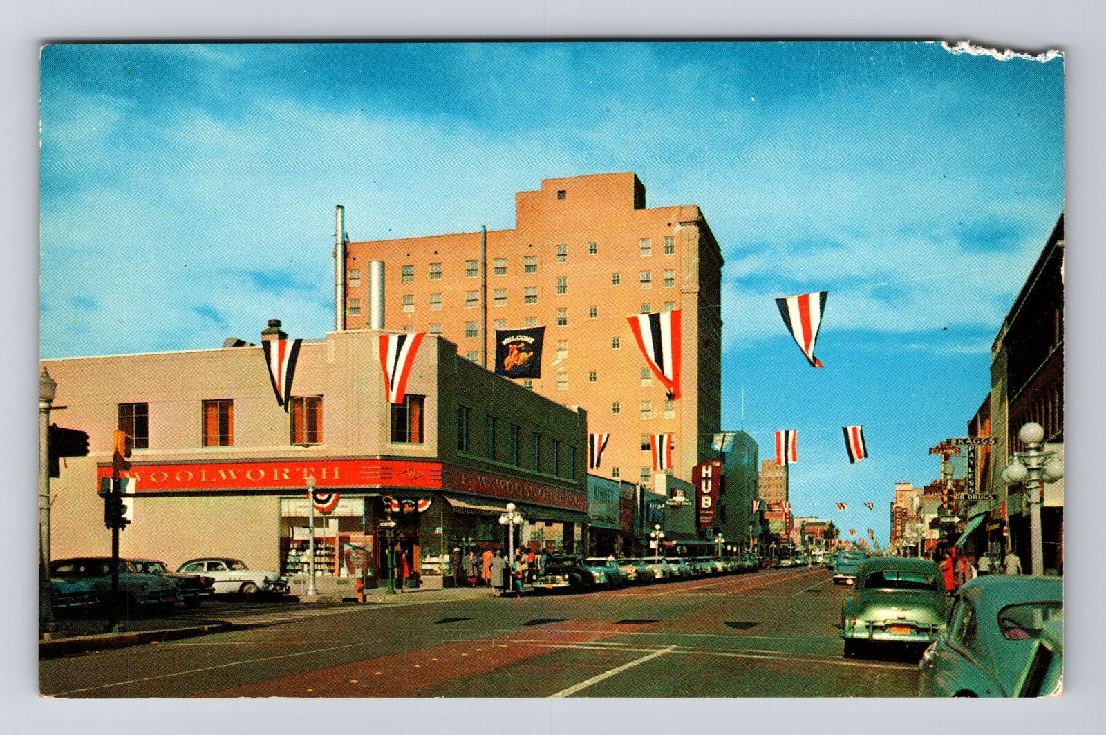 Amarillo TX-Texas, Scenic View Polk Street, Vintage Postcard