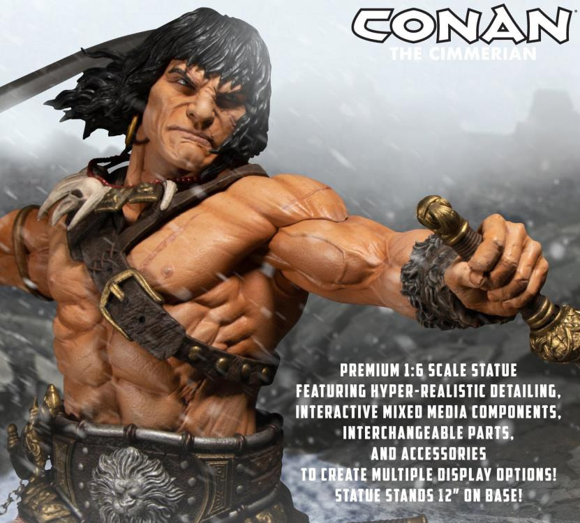 Mezco Toyz Static-6 Conan The Cimmerian Barbarian 1/6 Scale Statue 12 inch NEW