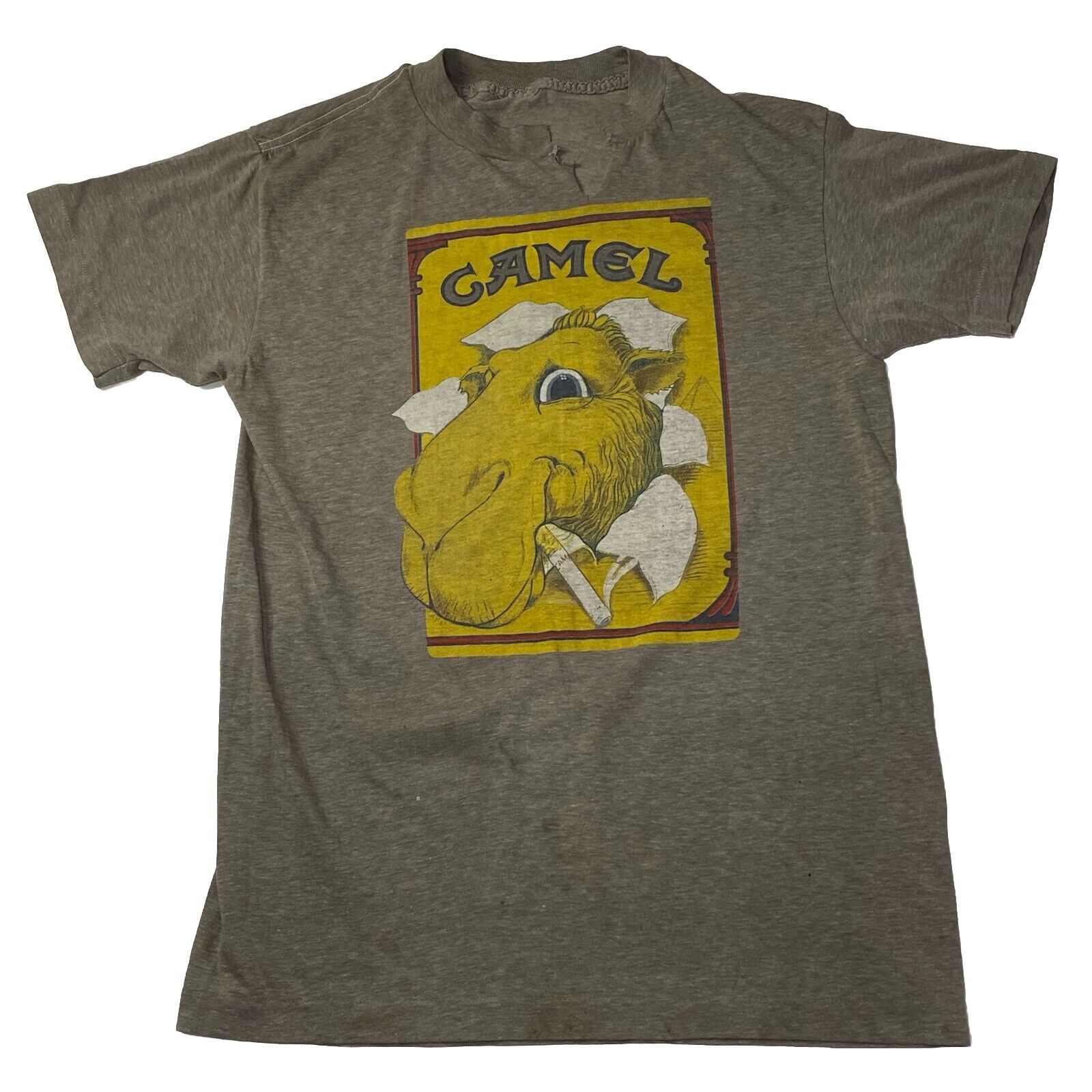Vintage 80’s Joe Camel Cigarettes T Shirt Distressed Single Stitch USA Made S/ M
