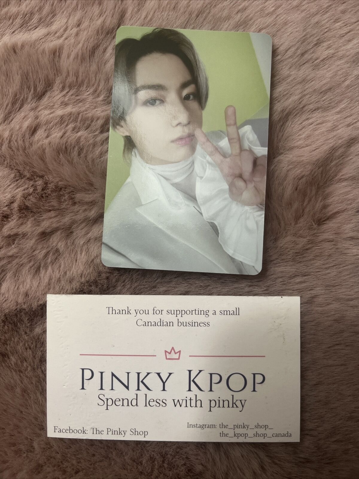 BTS Jungkook \'8th Year Anniversary\' Official Photocard + FREEBIES