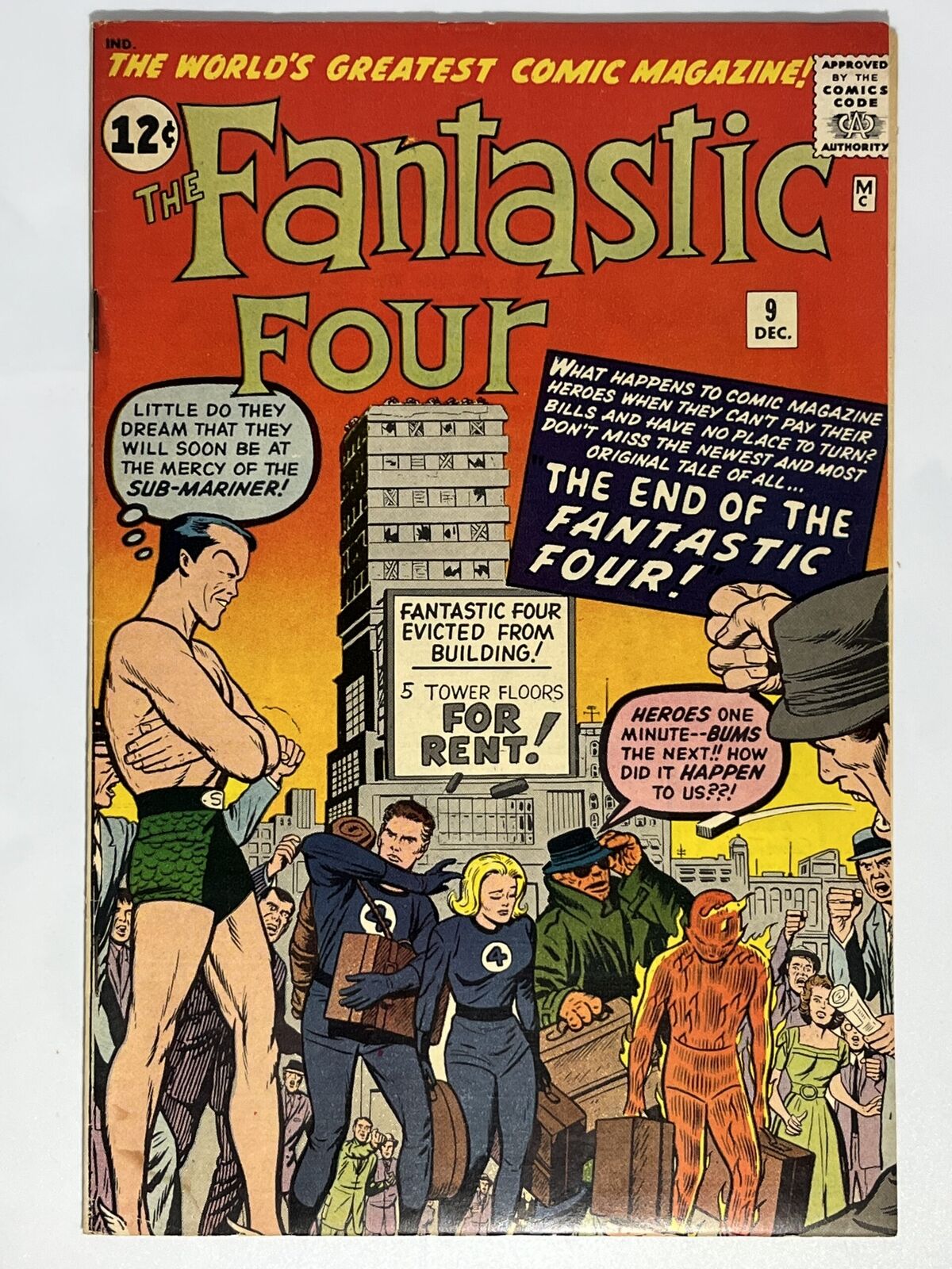 Fantastic Four #9 (1962) in 5.5 Fine-