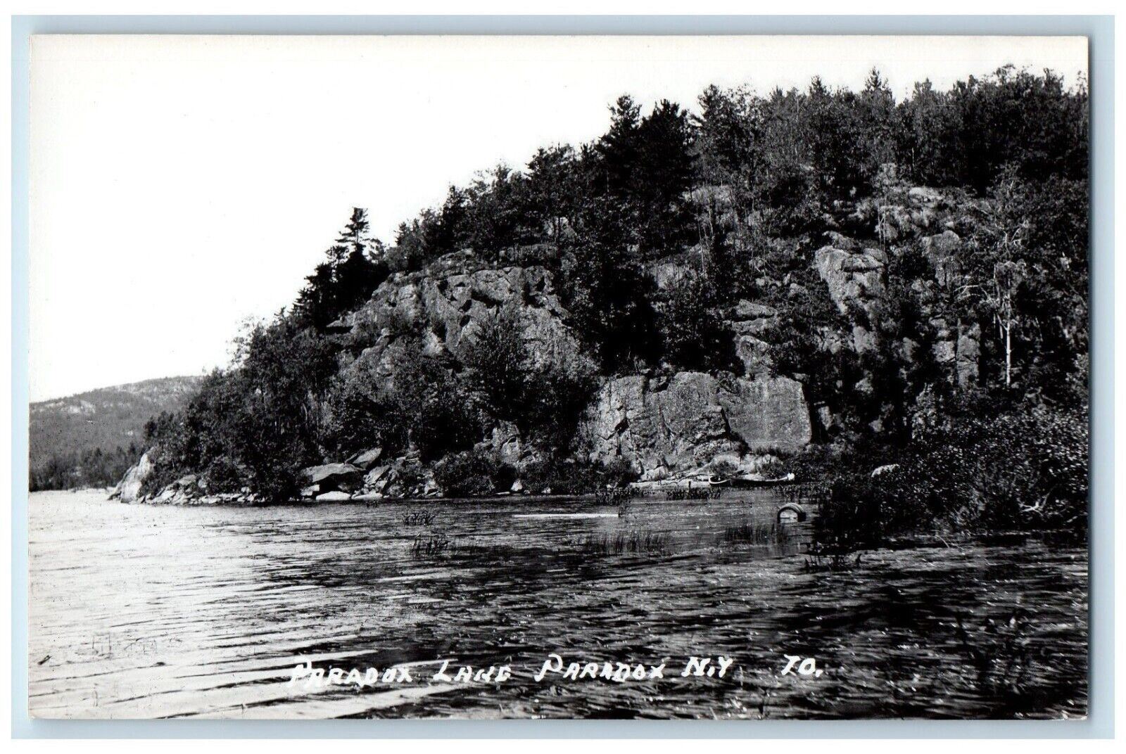 c1940's Pyramid Lake Cliffs Paradox New York NY RPPC Photo Postcard
