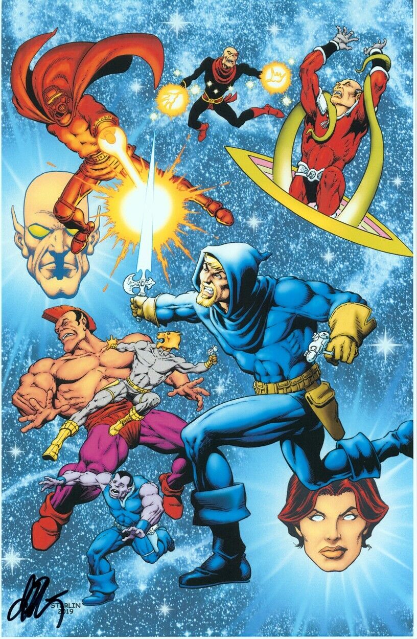 Jim Starlin SIGNED Super Hero Comic Art Print ~ Dreadstar