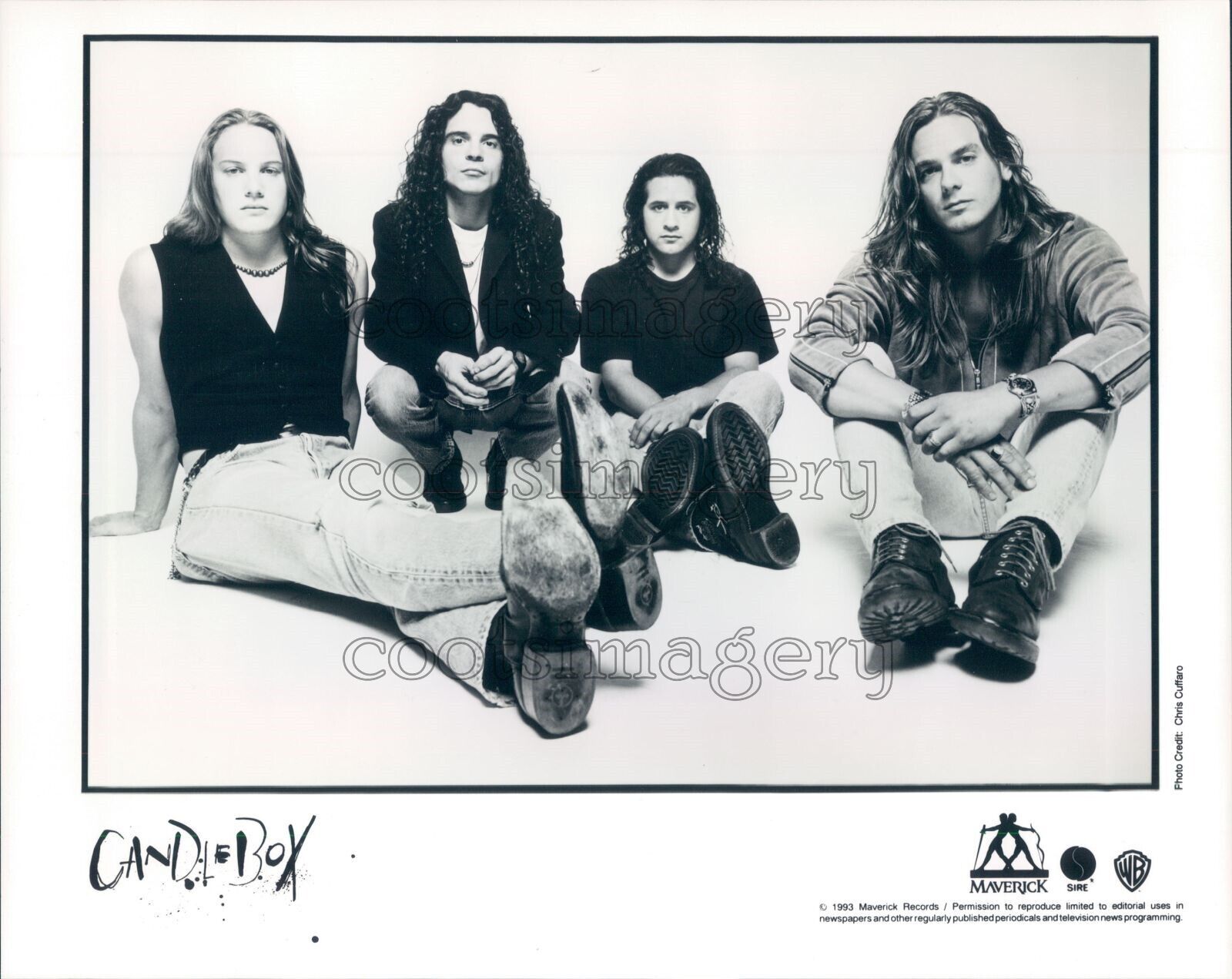1993 Press Photo 1990s Seattle Rock Band Candlebox Sitting Pose Kevin Martin