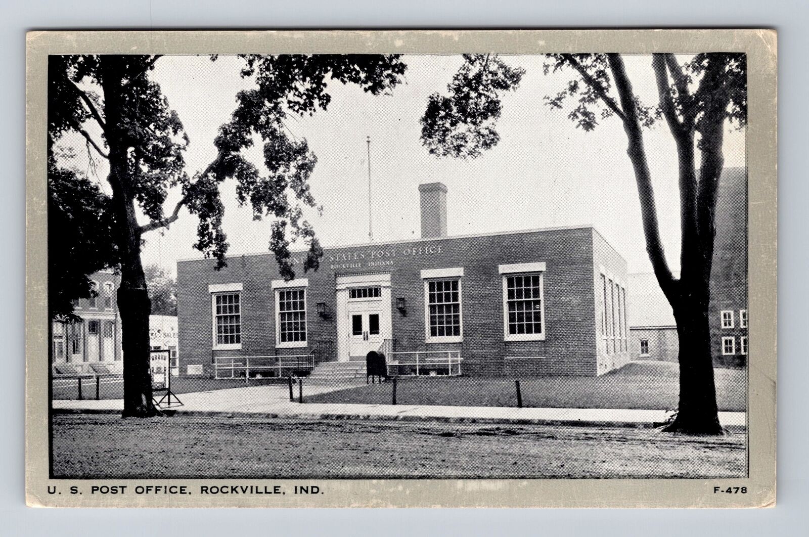 Rockville IN-Indiana, United States Post Office, Antique Vintage Postcard
