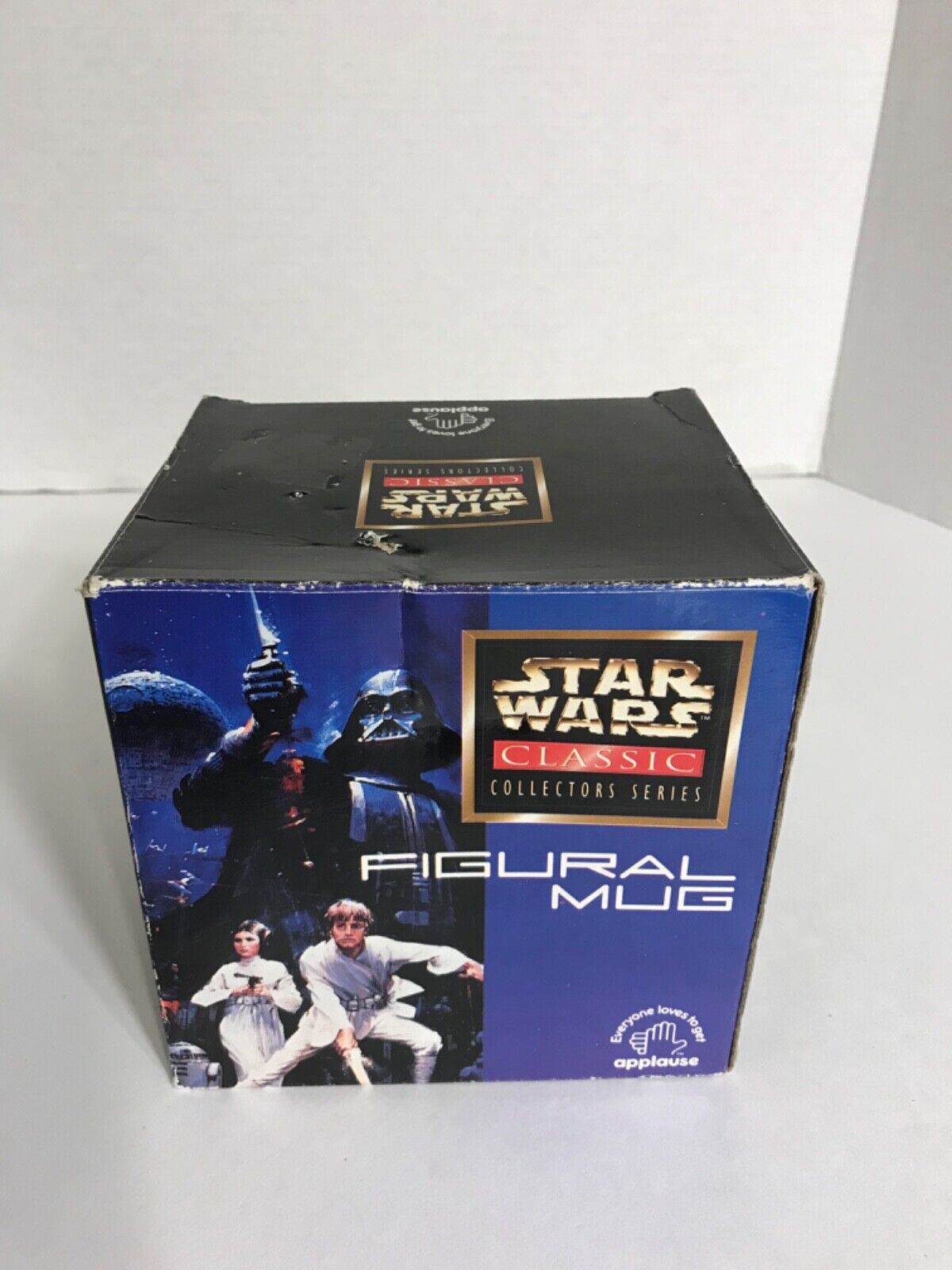 Rare Vintage 1997\' Applause Lucasfilm Star Wars Chewbacca Figural Mug Damage Box
