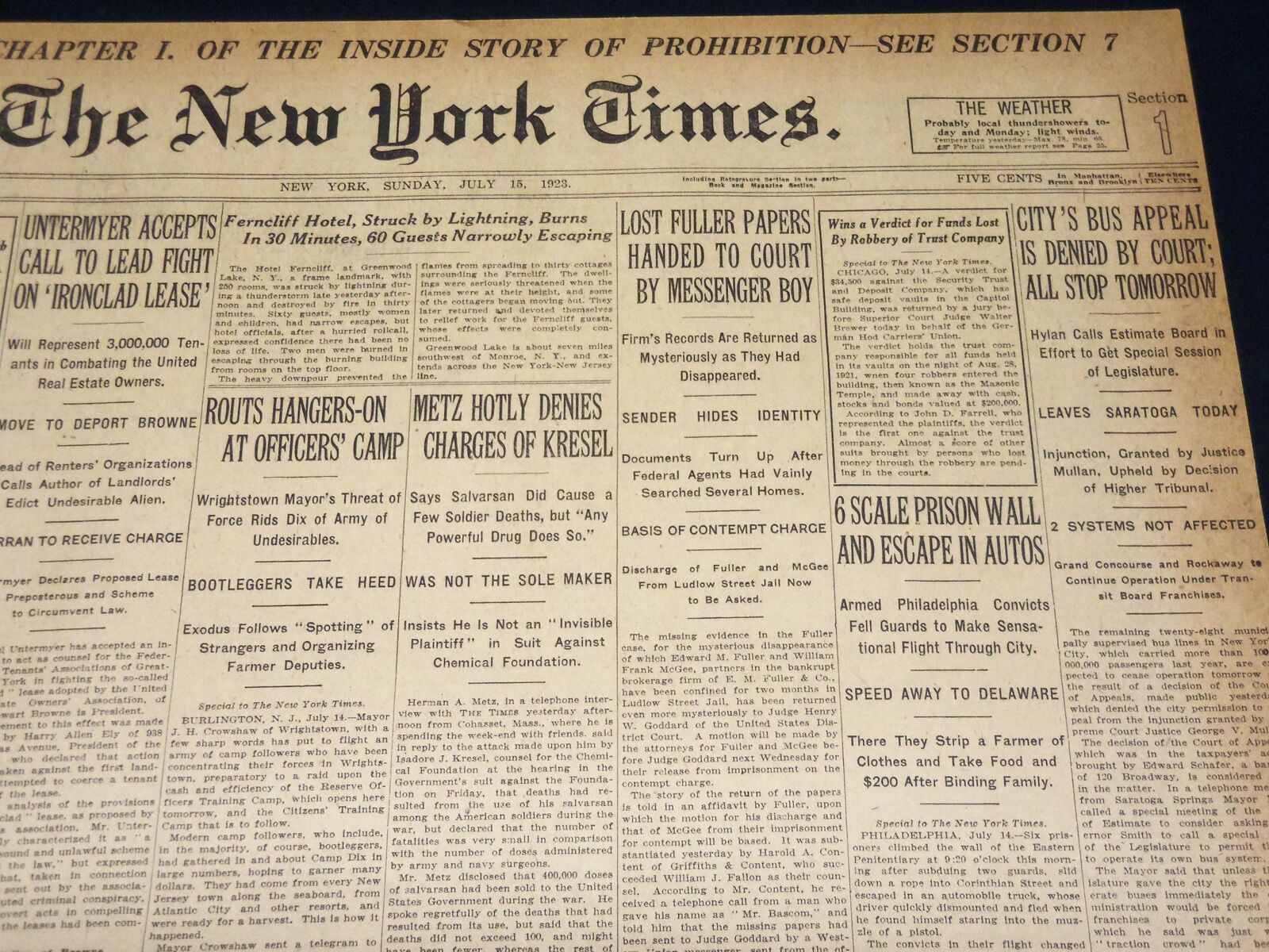 1923 JULY 15 NEW YORK TIMES - CRUICKSHANK TIES JONES FOR TITLE - NT 7748