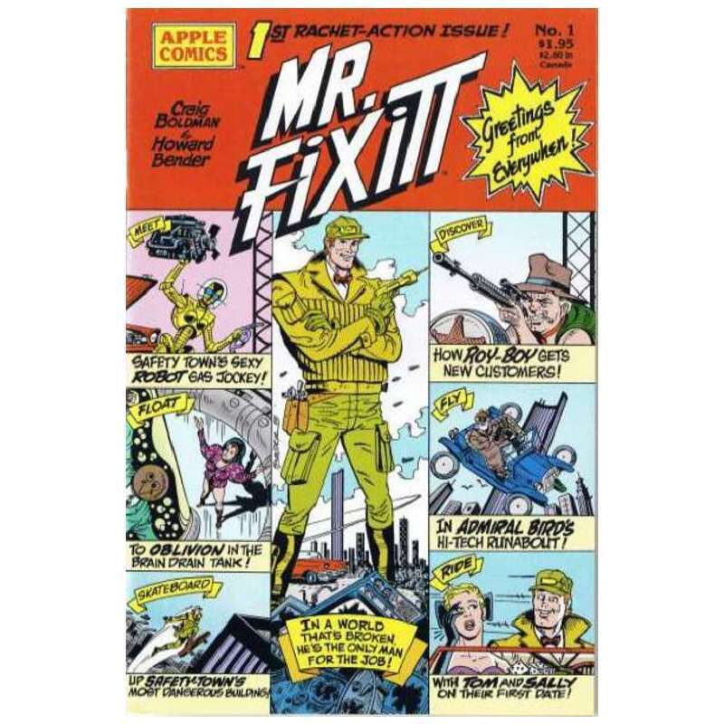 Mr. Fixitt #1  - 1989 series Apple comics VF+ Full description below [u/
