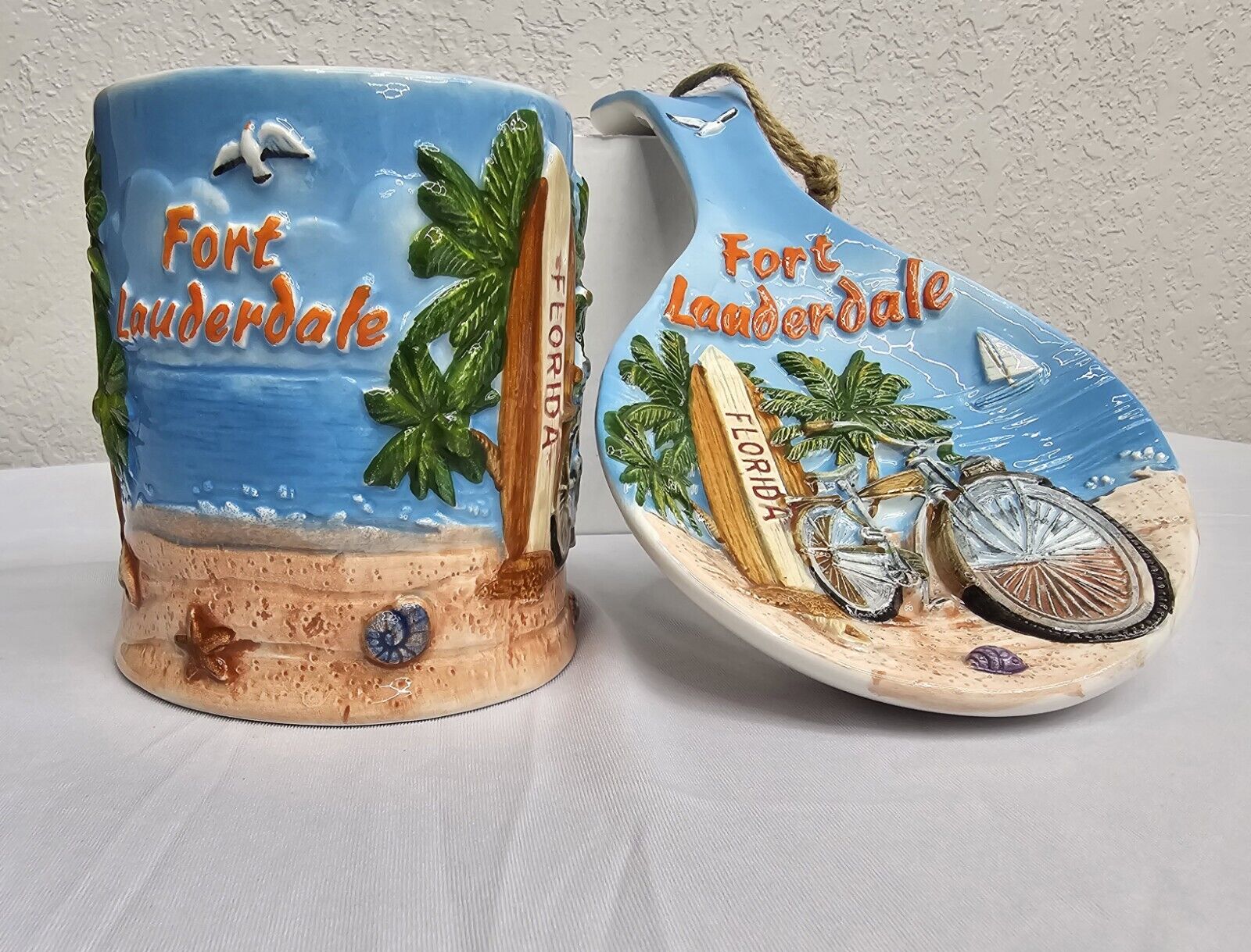 Ceramic Fort Lauderdale Souvenir Spoon & Mug Set