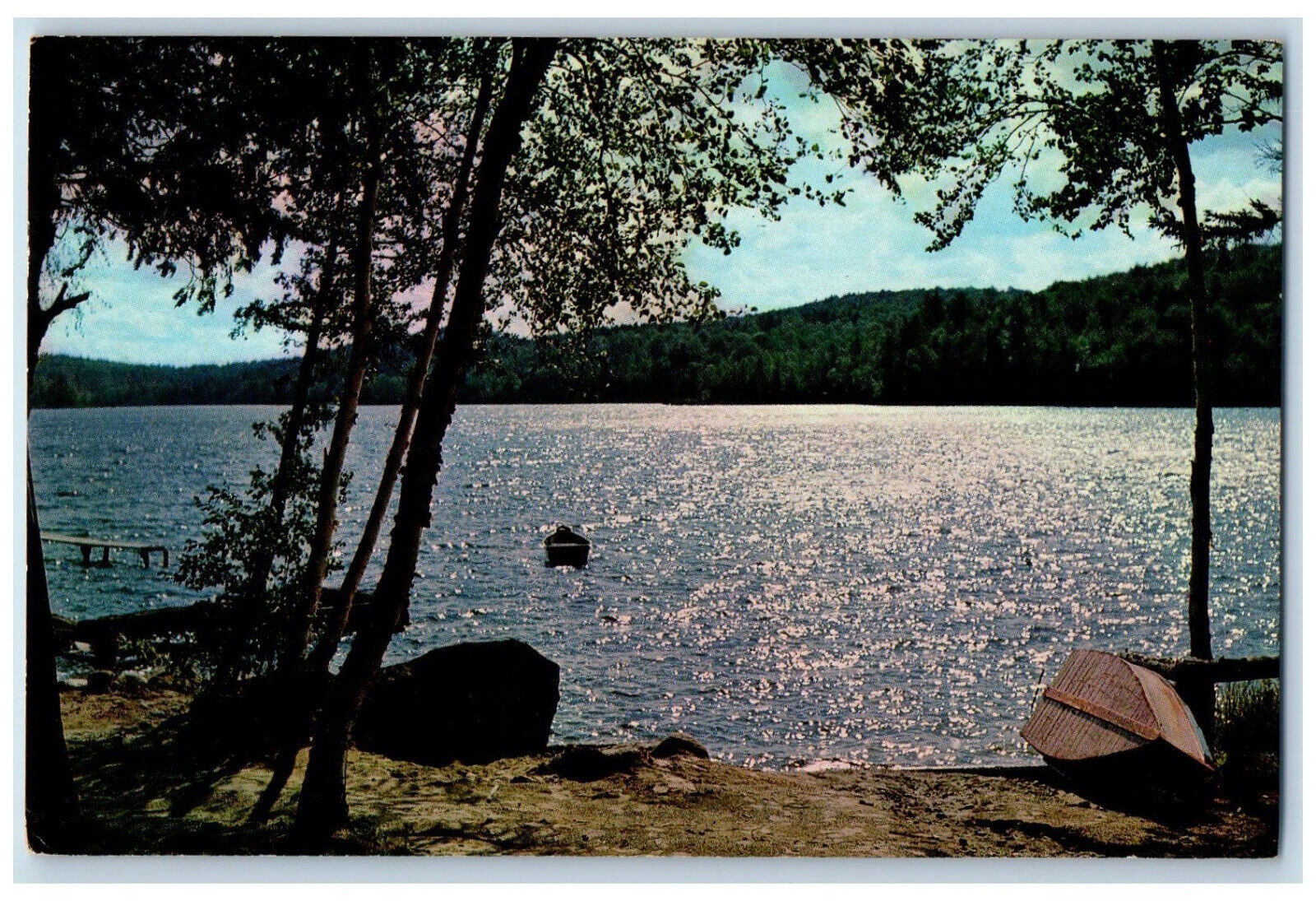1968 In The Adirondacks, Kiwassa Lake at Saranoc Lake New York NY Postcard