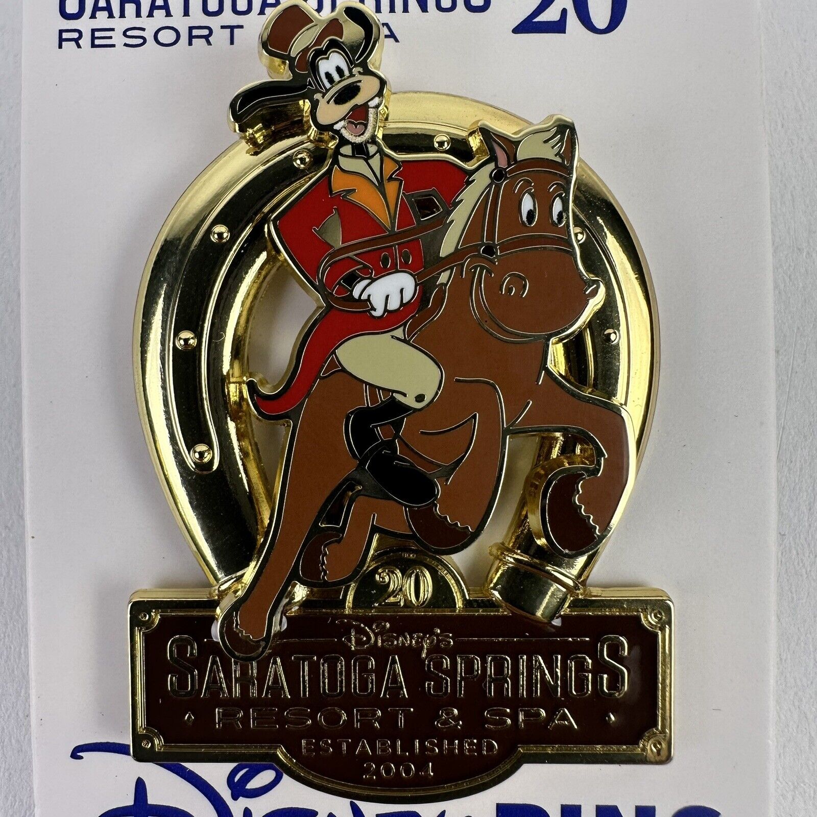 Goofy Horse Riding Saratoga Springs Resort and Spa 20th Anniversary Disney Pin