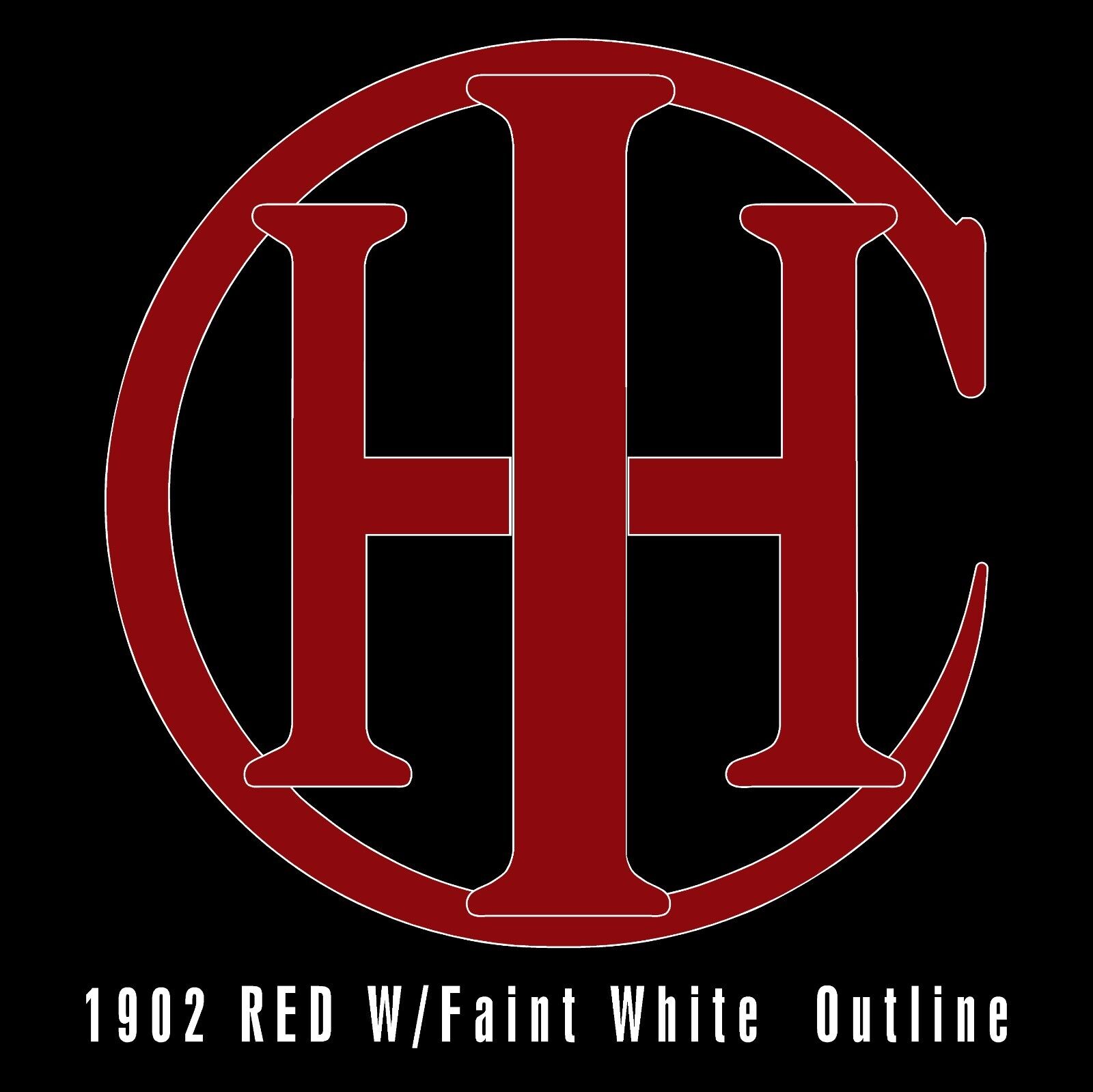 International Harvester IHC - Vintage 1902 Redrawn Dark RED Emblem Sticker Decal