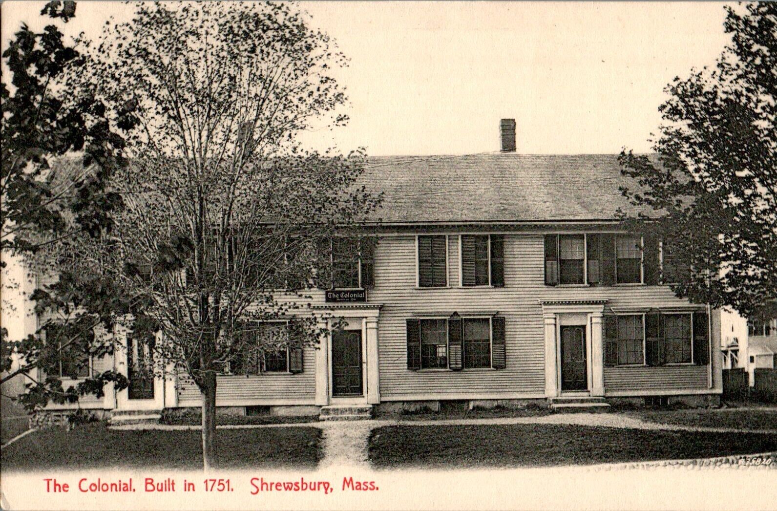 Colonial Inn, Shrewsbury, Massachusetts MA Postcard