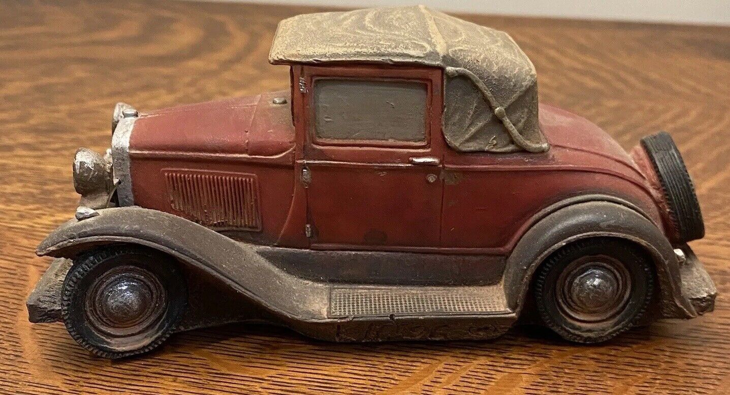 Artist Original 1928 Ford Model A Miniature Art Sculpture Signed