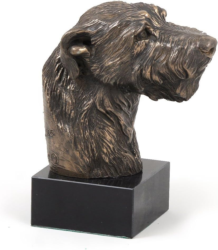 Handmade Cold Cast Bronze Sculpture for Dog Lovers Indoor, Dog Marble Statue